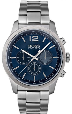 Buy Shop Hugo Boss Professional Chronograph Blue Dial Silver Steel Strap Watch for Men - 1513527 USA Online