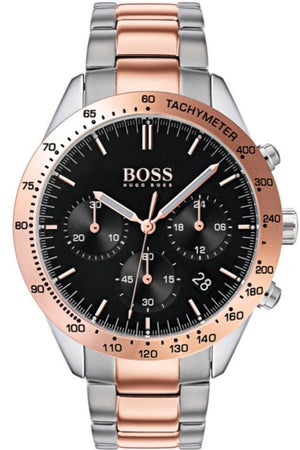 Buy Shop Hugo Boss Talent Black Dial Two Tone Steel Strap Watch for Men - 1513584 USA Online