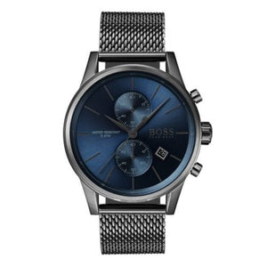 Buy Shop Hugo Boss Jet Blue Dial Gunmetal Mesh Bracelet Watch for Men - 1513677 USA Online
