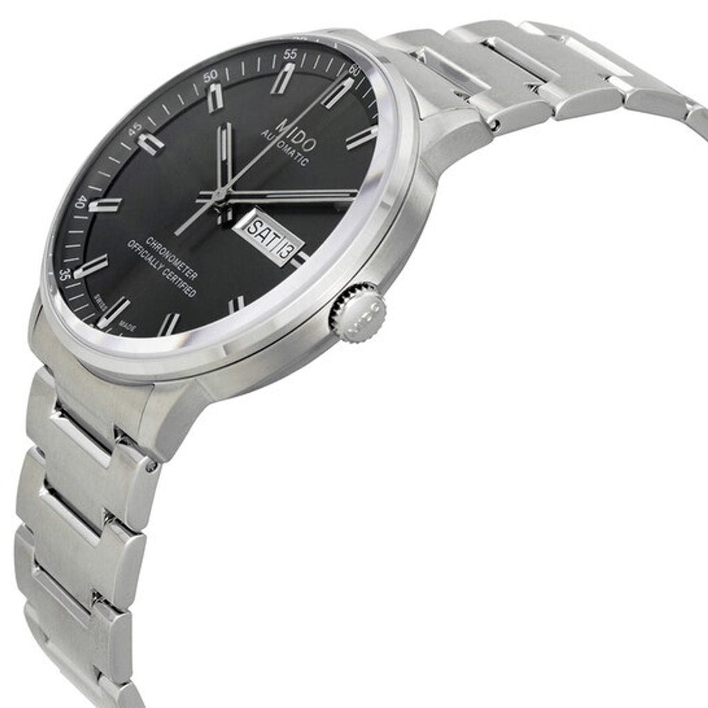 Buy Shop Mido Commander II Automatic Chronometer Grey Dial Silver Steel Strap Watch For Men - M021.431.11.061.00 USA Online