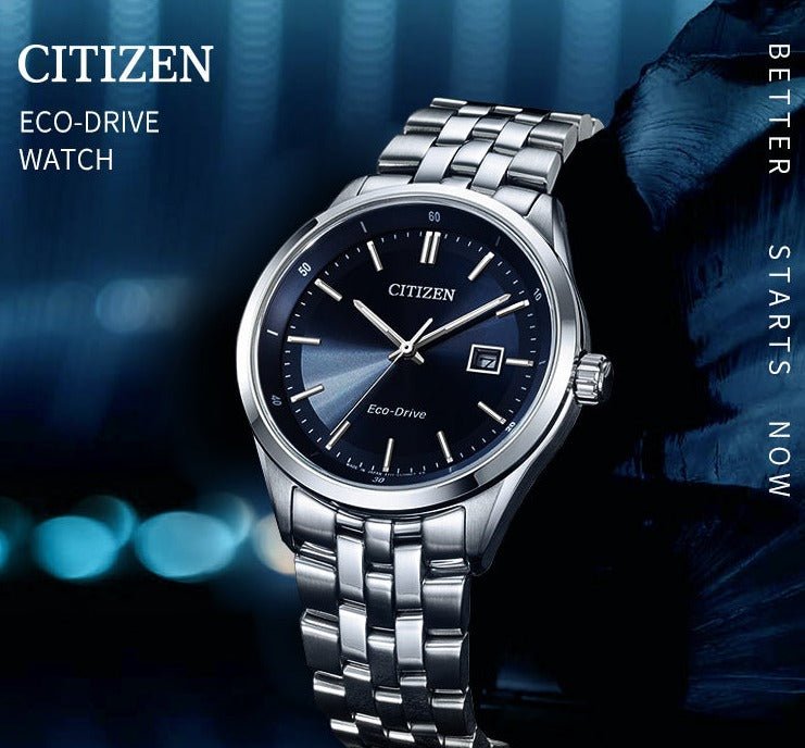 Buy Shop Citizen Eco Drive Blue Dial Silver Steel Strap Watch For Men - BM7250-56L USA Online