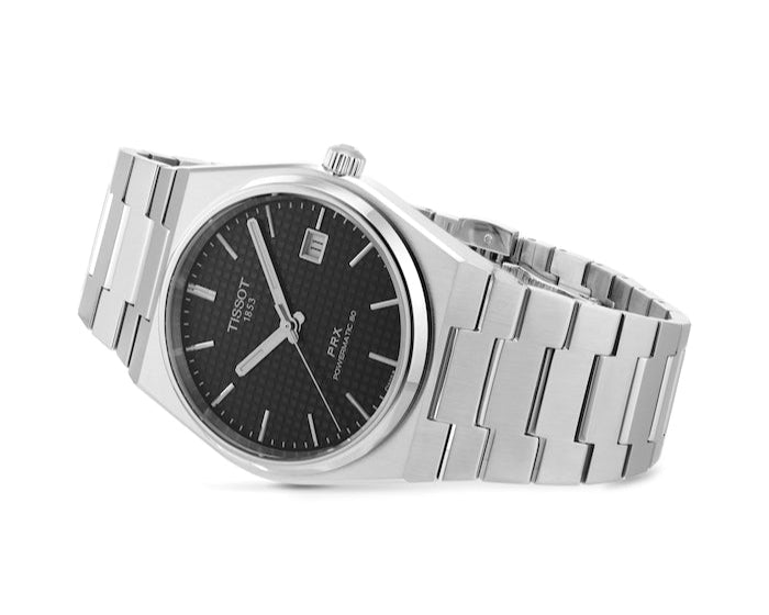 Buy Shop Tissot PRX Powermatic 80 Black Dial Silver Steel Strap Watch for Men - T137.407.11.051.00 USA Online