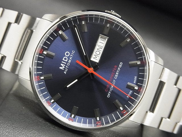 Buy Shop Mido Commander II Automatic Chronometer Blue Dial Silver Steel Strap Watch For Men - M021.431.11.041.00 USA Online
