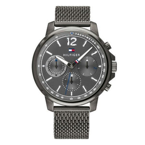 Buy Shop Tommy Hilfiger London Chronograph Grey Dial Grey Mesh Bracelet Watch for Men - 1791530 USA Online