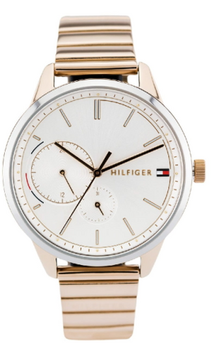 Buy Shop Tommy Hilfiger Brooke Silver Dial Rose Gold Steel Strap Watch for Women - 1782021 USA Online