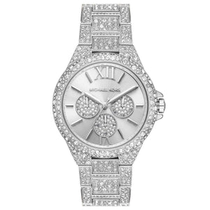 Buy Shop Michael Kors Camille Multifunction Crystals Silver Dial Silver Steel Strap Watch for Women - MK6957 USA Online