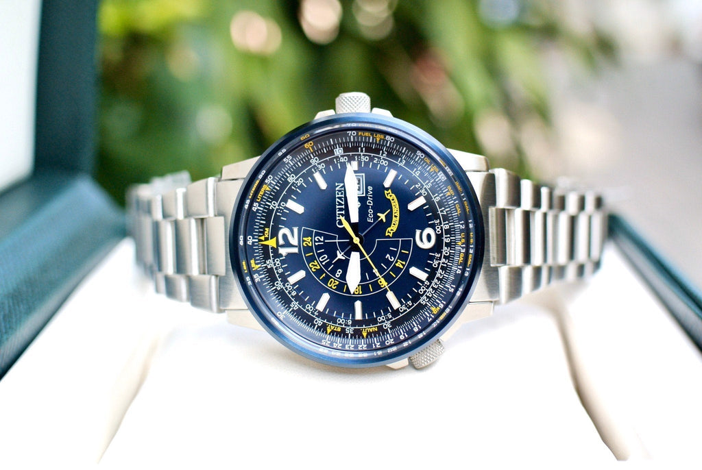 Buy Shop Citizen Promaster Nighthawk Eco Drive Navy Blue Dial Silver Steel Strap Watch For Men - BJ7006-56L USA Online