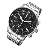 Buy Shop Citizen Eco Drive Chronograph Black Dial Silver Steel Strap Watch For Men - CA0690-88E USA Online