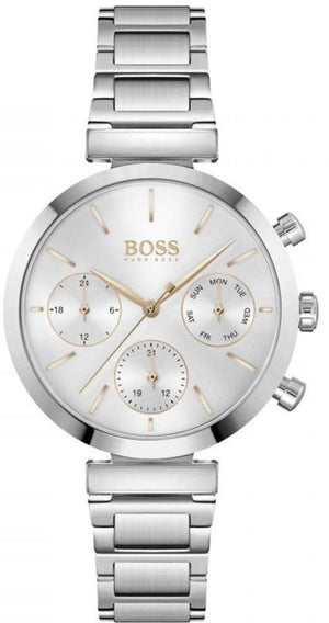 Buy Shop Hugo Boss Flawless Silver Dial Silver Steel Strap Watch for Women - 1502530 USA Online