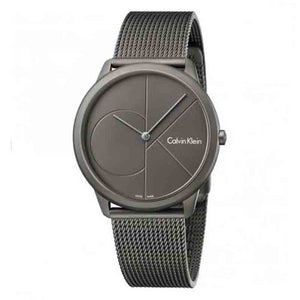 Buy Shop Calvin Klein Minimal Grey Dial Grey Mesh Bracelet Watch for Men - K3M517P4 USA Online