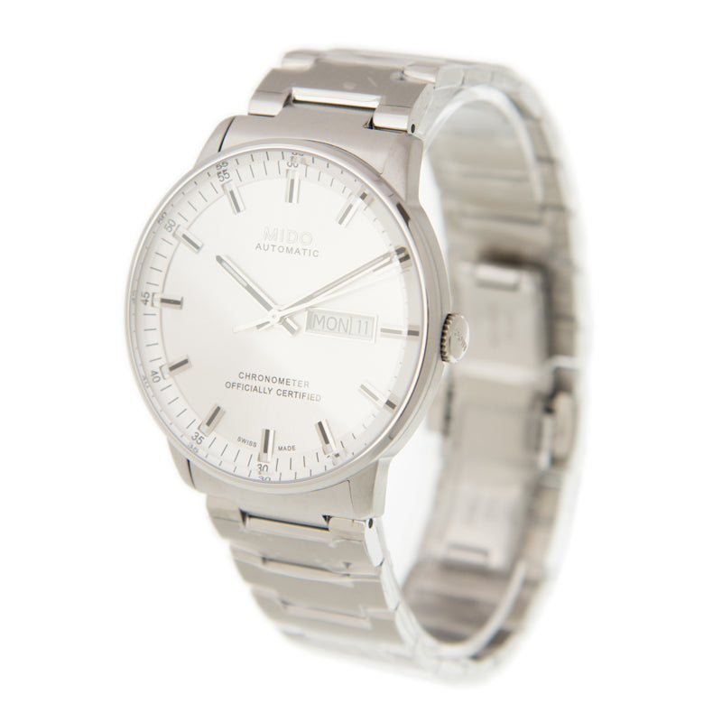 Buy Shop Mido Commander II Automatic Chronometer Silver Dial Silver Steel Strap Watch For Men - M021.431.11.031.00 USA Online