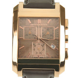 Buy Shop Burberry Heritage Chronograph Square Grey Dial Brown Leather Strap Watch for Men - BU1566 USA Online