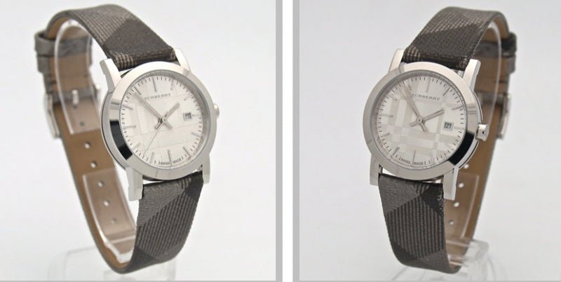 Buy Shop Burberry The City Silver Dial Multicolored Leather Strap Watch for Women - BU1873 USA Online