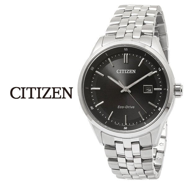 Buy Shop Citizen Eco Drive Black Dial Silver Steel Strap Watch For Men - BM7250-56E USA Online