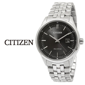 Buy Shop Citizen Eco Drive Black Dial Silver Steel Strap Watch For Men - BM7250-56E USA Online