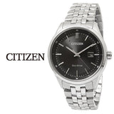 Buy Shop Citizen Eco Drive Black Dial Silver Steel Strap Watch For Men - BM7250-56E USA Online