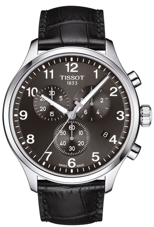 Buy Shop Tissot Chrono XL Vintage Quartz Black Dial Black Leather Strap Watch For Men - T116.617.16.062.00 USA Online