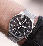 Buy Shop Citizen Eco Drive Chronograph Black Dial Silver Steel Strap Watch For Men - CA0690-88E USA Online