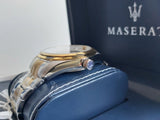 Buy Shop Maserati Traguardo Automatic White Skeleton Dial Two Tone Steel Strap Watch For Men - R8823112003 USA Online