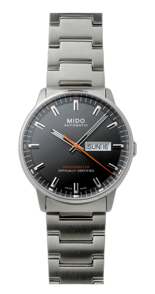 Buy Shop Mido Commander II Automatic Chronometer Grey Dial Silver Steel Strap Watch For Men - M021.431.11.061.01 USA Online