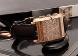 Buy Shop Burberry Heritage Chronograph Square Grey Dial Brown Leather Strap Watch for Men - BU1566 USA Online