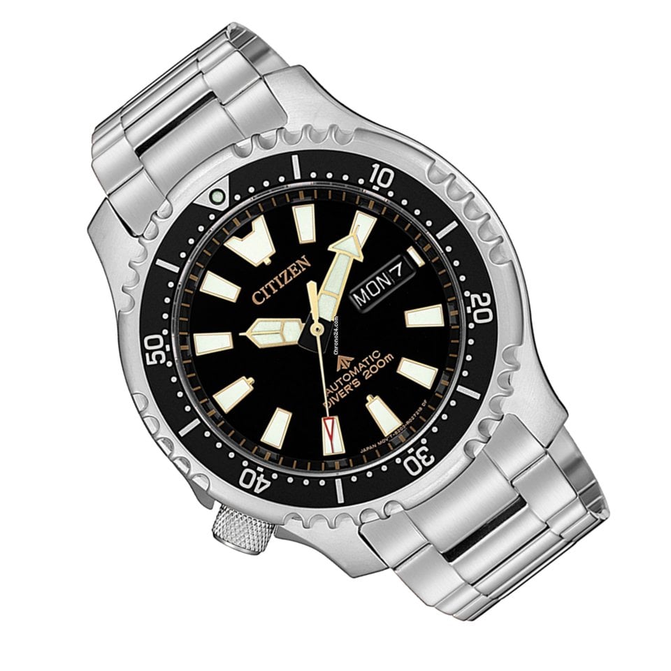 Buy Shop Citizen Promaster 200M Diver Fugu Asian Limited Edition Black Dial Silver Steel Strap Watch For Men - NY0090-86E USA Online