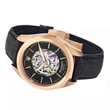 Buy Shop Maserati Traguardo Automatic Black Skeleton Dial Black Leather Strap Watch For Men - R8821112001 USA Online