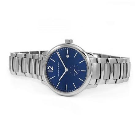Buy Shop Burberry The Classic Blue Dial Silver Steel Strap Watch for Men - BU10007 USA Online