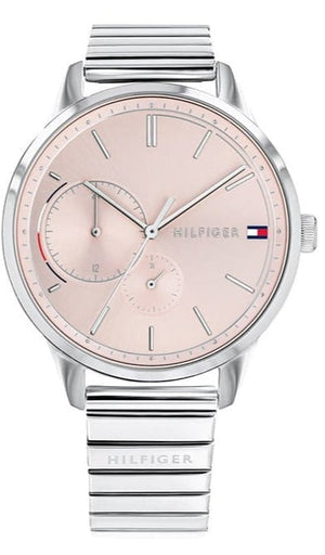 Buy Shop Tommy Hilfiger Brooke Pink Dial Silver Steel Strap Watch for Women - 1782020 USA Online