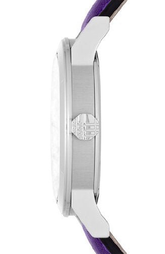 Buy Shop Burberry The City Silver Dial Purple Leather Strap Watch for Women - BU9122 USA Online