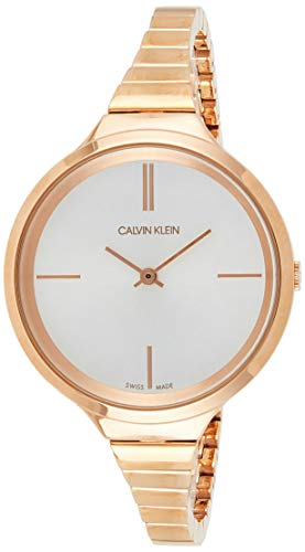 Buy Shop Calvin Klein Lively White Dial Rose Gold Steel Strap Watch for Women - K4U23626 USA Online