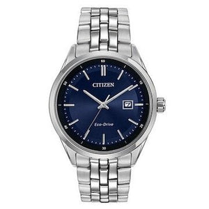 Buy Shop Citizen Eco Drive Blue Dial Silver Steel Strap Watch For Men - BM7250-56L USA Online