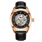Buy Shop Maserati Traguardo Automatic Black Skeleton Dial Black Leather Strap Watch For Men - R8821112001 USA Online