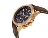 Buy Shop Citizen Eco Drive Calendrier Black Dial Brown Leather StrapWatch For Men - BU2023-12E USA Online