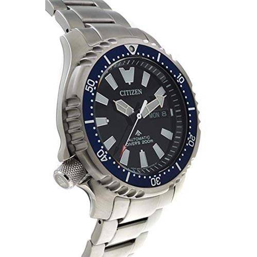 Buy Shop Citizen Promaster Fugu Limited Edition Diver's 200m Automatic Black Dial Silver Steel Strap Watch For Men - NY0098-84E USA Online