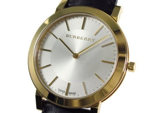 Buy Shop Burberry The City Gold Dial Black Leather Strap Watch for Men - BU2353 USA Online
