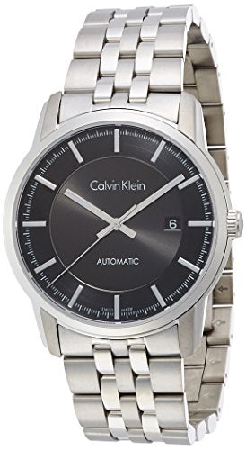 Buy Shop Calvin Klein Infinity Black Dial Silver Steel Strap Watch for Men - K5S34141 USA Online