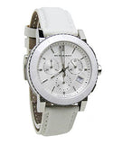 Buy Shop Burberry City Chronograph White Dial White Leather Strap Watch For Women - BU9701 USA Online