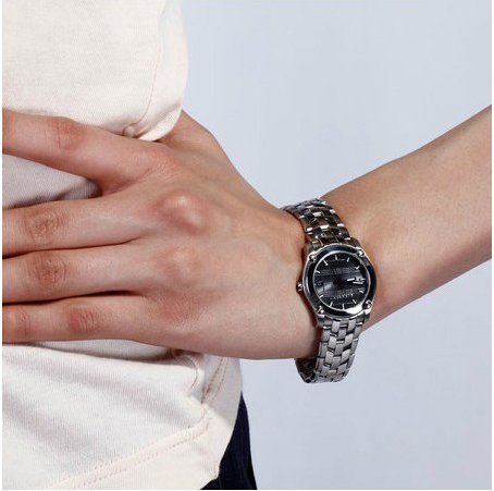 Buy Shop Burberry Herringbone Grey Dial Silver Steel Strap Watch for Women - BU1851 USA Online