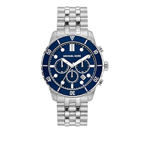 Buy Shop Michael Kors Cunningham Chronograph Blue Dial Silver Steel Strap Watch For Men - MK8999 USA Online