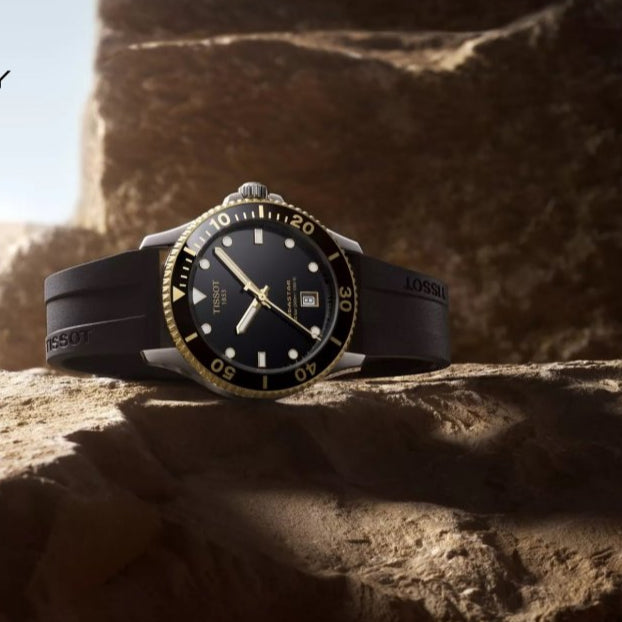 Tissot Seastar 1000 Black Dial Black Rubber Strap Watch For Men - T120.410.27.051.00