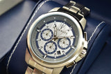 Buy Shop Maserati Successo Chronograph Silver Dial Silver Steel Strap Watch For Men - R8873621006 USA Online