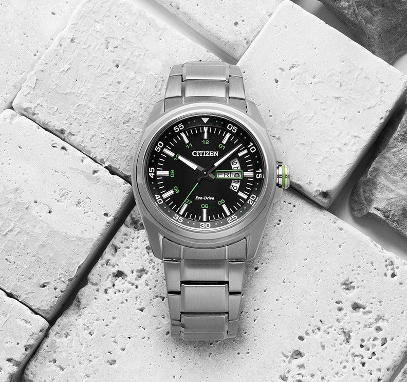 Buy Shop Citizen Eco Drive Urban Black Dial Silver Stainless Steel Watch For Men - AW0020-59EB USA Online