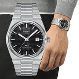 Buy Shop Tissot PRX Powermatic 80 Black Dial Silver Steel Strap Watch for Men - T137.407.11.051.00 USA Online