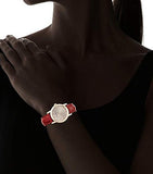 Buy Shop Burberry The City Gold Dial Red Leather Strap Watch for Women - BU9140 USA Online