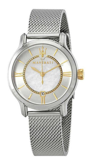 Buy Shop Maserati Epoca Mother of Pearl Dial Silver Mesh Strap Watch For Women - R8853118504 USA Online