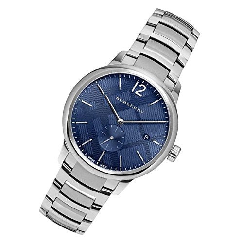 Buy Shop Burberry The Classic Blue Dial Silver Steel Strap Watch for Men - BU10007 USA Online