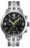 Buy Shop Tissot PRC 200 Chronograph Black Dial Silver Steel Strap Watch For Men - T055.417.11.057.00 USA Online