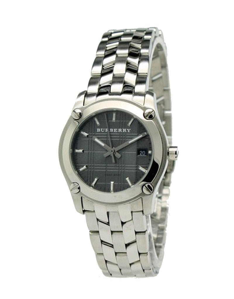 Buy Shop Burberry Herringbone Grey Dial Silver Steel Strap Watch for Women - BU1851 USA Online