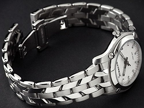 Buy Shop Burberry Heritage Check White Dial Silver Steel Strap Watch for Women - BU1853 USA Online